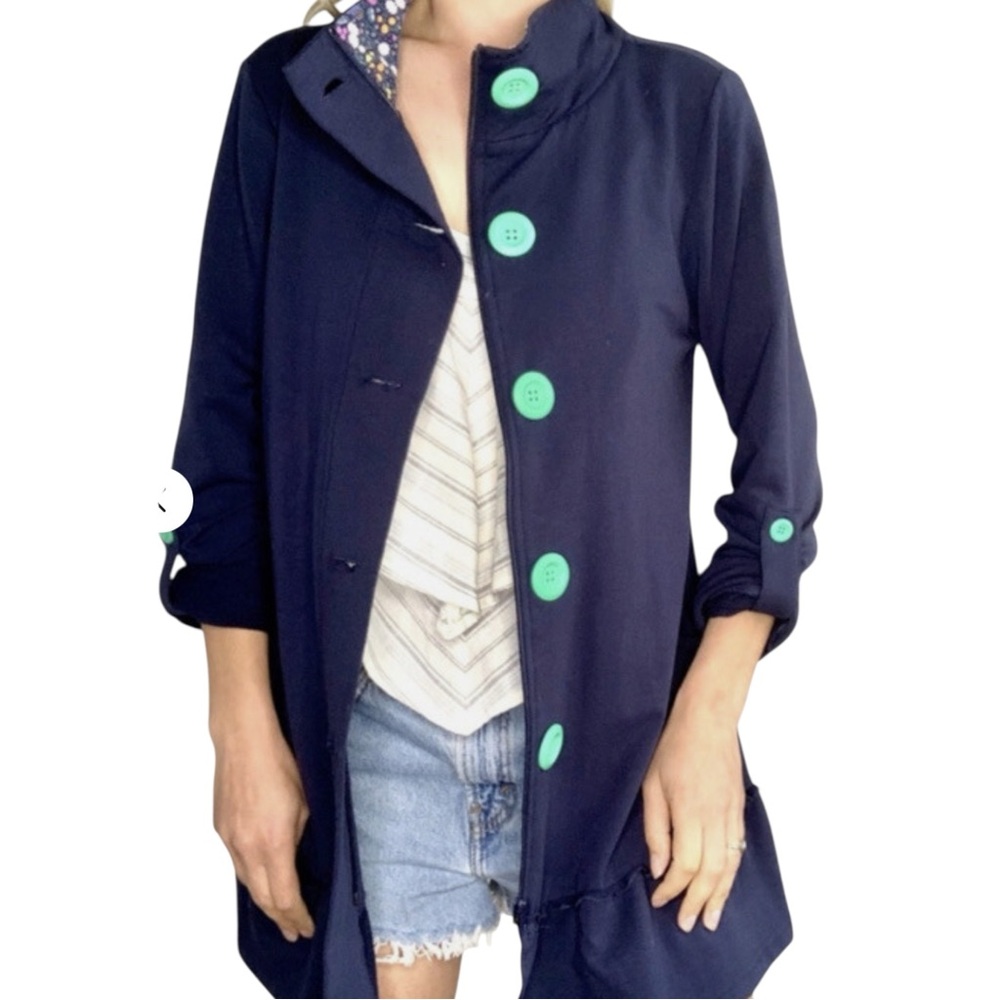 Matilda Jane A‎ Million Little Things Navy Blue Cardigan Jacket, Medium